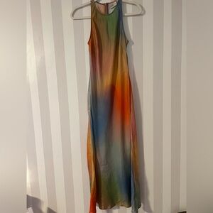 Multicolor Sleeveless Maxi Dress great condition!